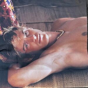 2 LOT ABERCROMBIE MALE MODEL BRUCE WEBER PICTURE PORTRAIT MEN PAPER SHOPPING BAG